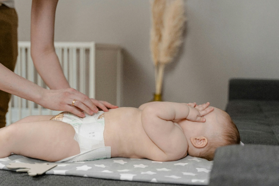 Baby in a diaper